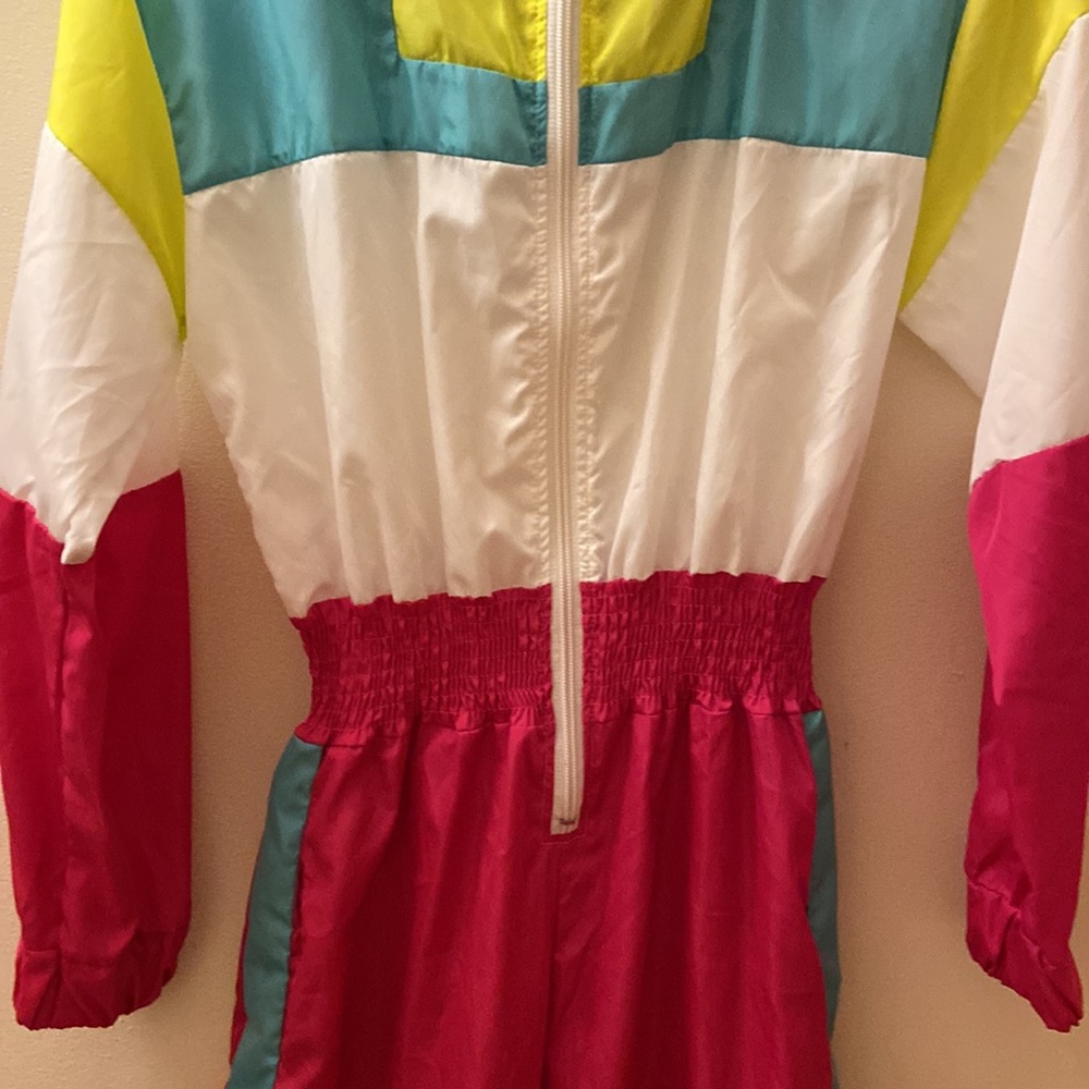 New! Women's Pullover Hoodie Jumpsuit Zipper Jacket Windbreaker Elastic Waist - Picture 5 of 7